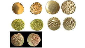 Find, Scattered stater hoard of 5 iron age gold staters