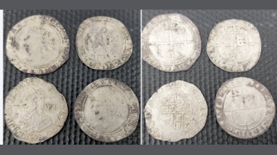 Find, Purse-spill of Elizabethan hammered high denomination coins