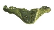 Find, A nearly complete, cast gilded silver, early medieval (Saxon -6-7th century) sword pommel cap of so-called 'cocked hat' form.